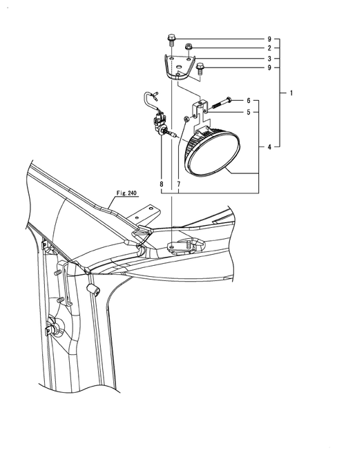 YT347 - WORK LAMP(CABIN)