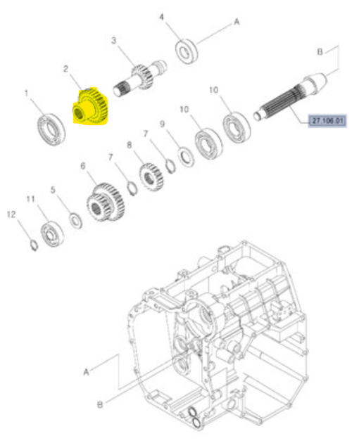 MT40196977 Driving Gear for the Boomer 20, Boomer 24, and Boomer 25.