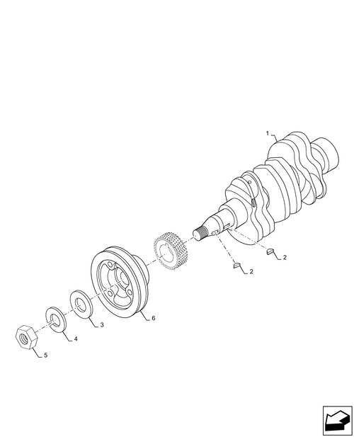 BOOMER 24 10.103.AA - CRANKSHAFT & PULLEY