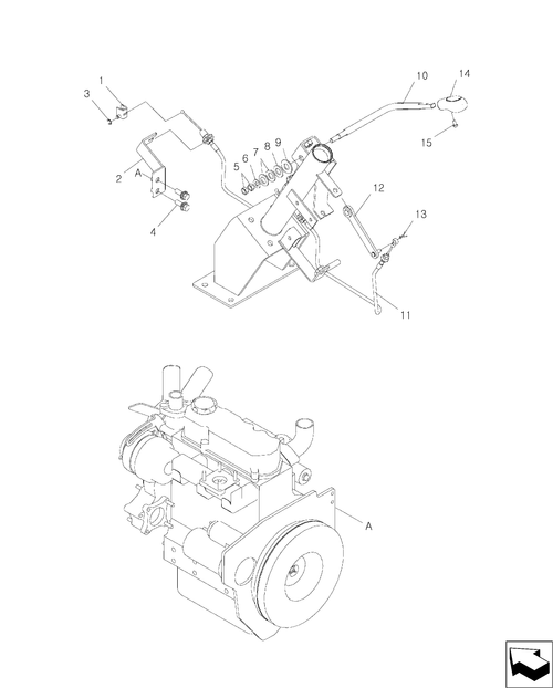 BOOMER 25 10.220.01 - ENGINE CONTROL -  ACCELERATOR LEVER & CONTROL