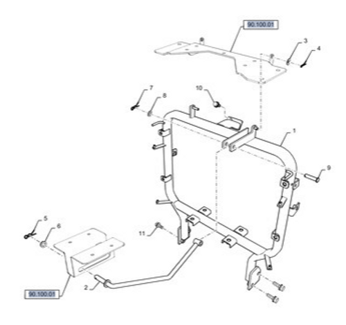 BOOMER 25 90.100.02 ,HOOD SUPPORT, MECHANICAL, EU