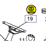 SBA390101281 DECAL - Steering Column