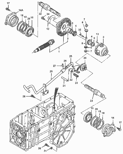 TC23DA 05.02 - DIFFERENTIAL & LOCK LINKAGE W/9 X 3