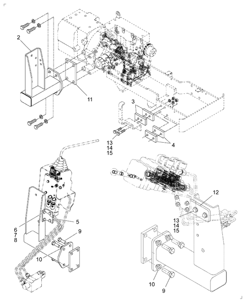 TC26DA 07.10 - 2-SPOOL VALVE MOUNT, NON- LOADER 710330036