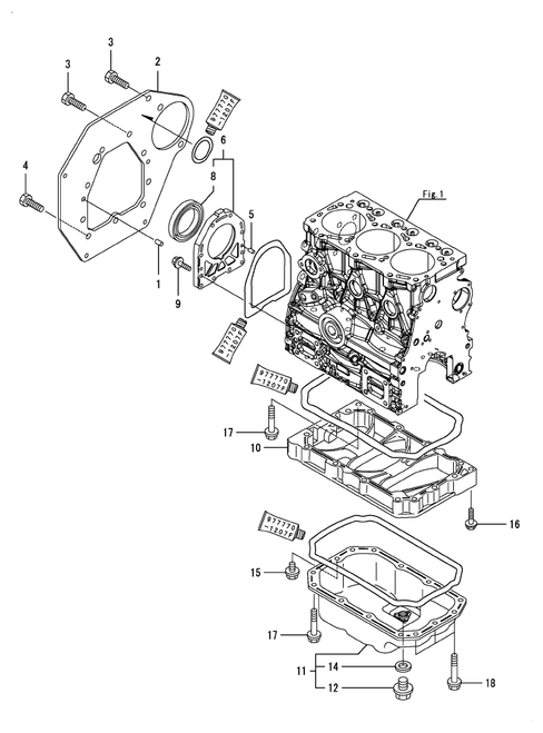 SA424 - MOUNTING FLANGE & OIL SUMP