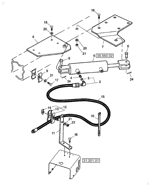 BC5070-35.550.01 - HYDRAULIC TONGUE SWING