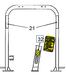 SBA390198930 DECAL - Caution, ROPS
