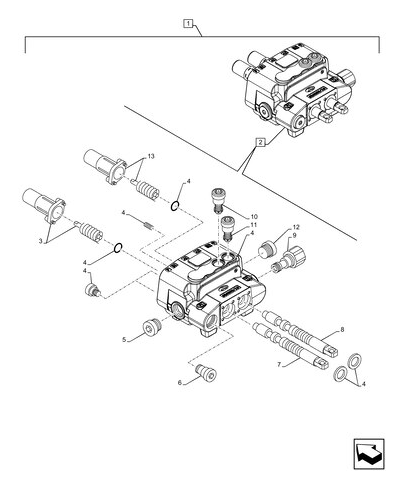 719124724 DIA 2 Mid-Mount Valve Kit