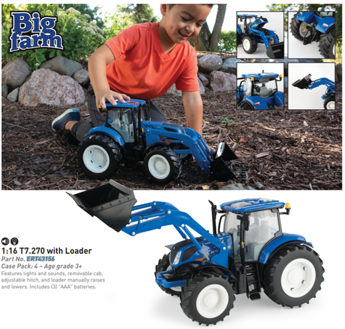 ERT43156 1:16 New Holland T7.270 Toy with Loader