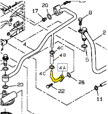 SBA340550051 OIL PIPE