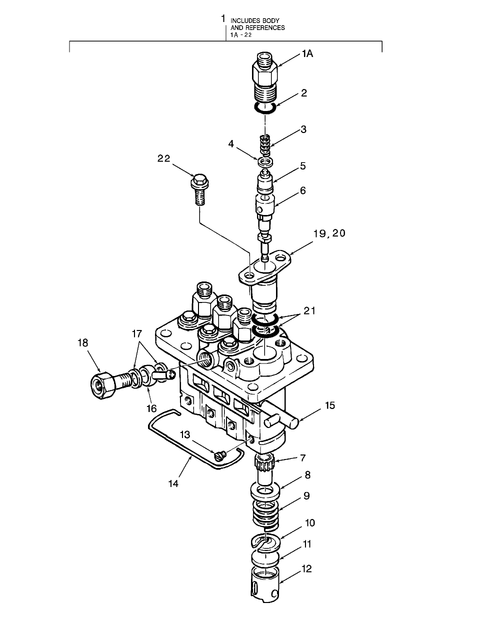 Diagram of all the parts for the TC55DA-01.10.01 - FUEL INJECTION PUMP ASSEMBLY at BRIM:Parts.