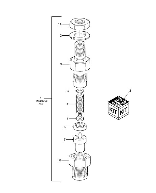 Diagram of all the parts for the TC55DA-01.10.02 - FUEL INJECTOR at BRIM:Parts.