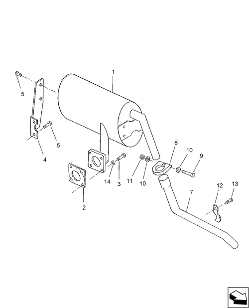 Diagram of all the parts for the TC55DA-02.04 - MUFFLER at BRIM:Parts.
