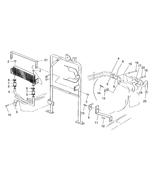 Diagram of all the parts for the TC55DA-02.06 - OIL COOLER at BRIM:Parts.