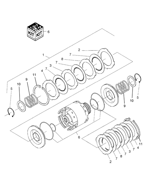 Diagram of all the parts for the TC55DA-03.05.01 - HYDRAULIC CLUTCH at BRIM:Parts.