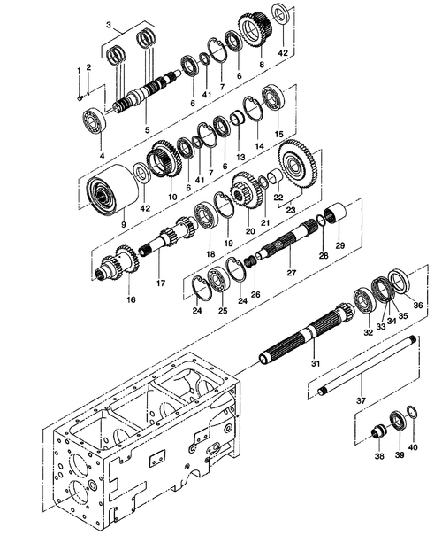 Diagram of all the parts for the TC55DA-03.05 - FRONT TRANSMISSION EHSS at BRIM:Parts.