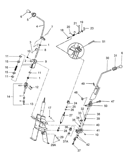 Diagram of all the parts for the TC55DA-03.06 - COLUMN SHIFT & TILT/TELESCOPING STEERING COLUMN at BRIM:Parts.