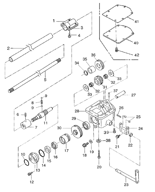Diagram of all the parts for the TC55DA-03.10 - FWD DROP BOX at BRIM:Parts.