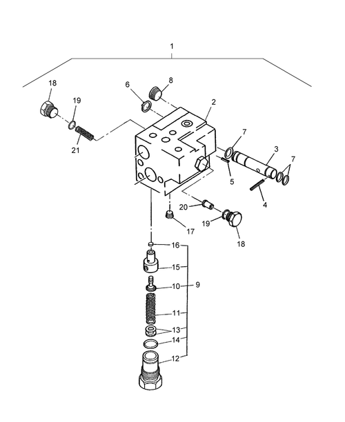 Diagram of all the parts for the TC55DA-04.04.03 - MANIFOLD DIVERTER BLOCK - SBA340016550 ON & ABOVE P.I.N. HX11330 at BRIM:Parts.