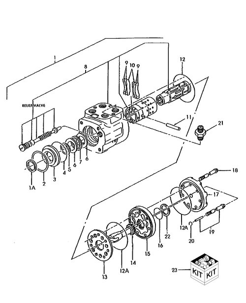 Diagram of all the parts for the TC55DA-04.05 - POWER STEERING CASE at BRIM:Parts.
