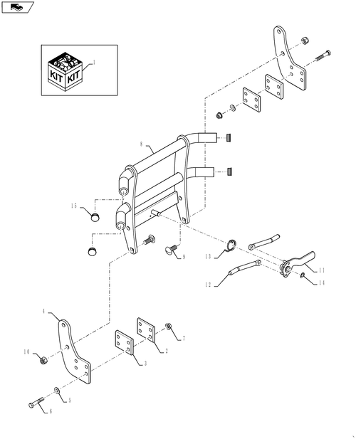 Diagram of all the parts for the TC55DA-08.03 - GRILLE GUARD KIT - 719849086 at BRIM:Parts.