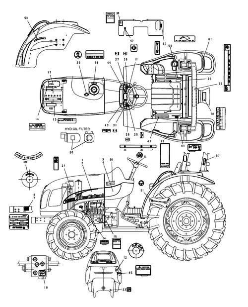 Diagram of all the parts for the TC55DA-08.05 - DECALS at BRIM:Parts.