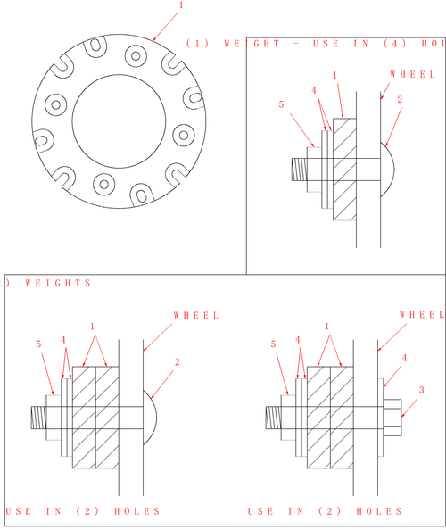 Diagram of all the parts for the TC55DA-11.04 - REAR WHEEL WEIGHTS, 105 LBS., AG BAR & INDUSTRIAL WHEELS ONLY at BRIM:Parts.