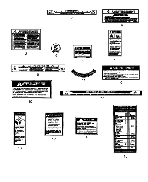 Diagram of all the parts for the TC55DA-08.07 - FRENCH LANGUAGE OPERATOR'S MANUAL & SAFETY DECALS - 719184106 at BRIM:Parts.