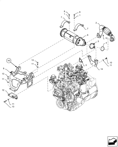 Workmaster 60 - FUEL FILTER, SUPPORT, ASSY, ENGINE