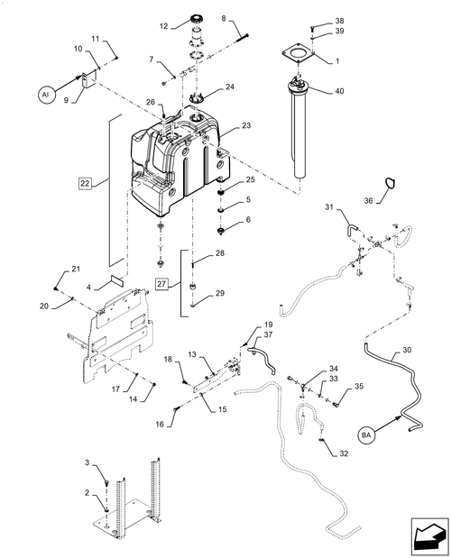 Workmaster 60 - FUEL TANK, SENDER UNIT