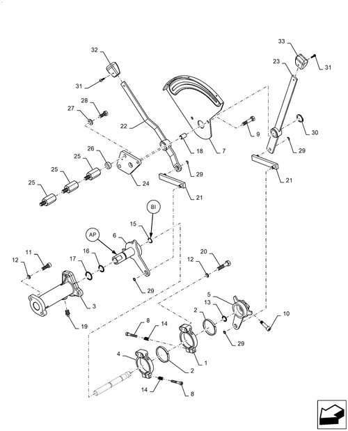 Workmaster 60 - HYDRAULIC LIFT, CONTROL LEVER, ASSY, CONTROL VALVE, 50CC W/O