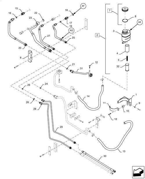 Workmaster 60 - HYDRAULIC, STEERING, LINES