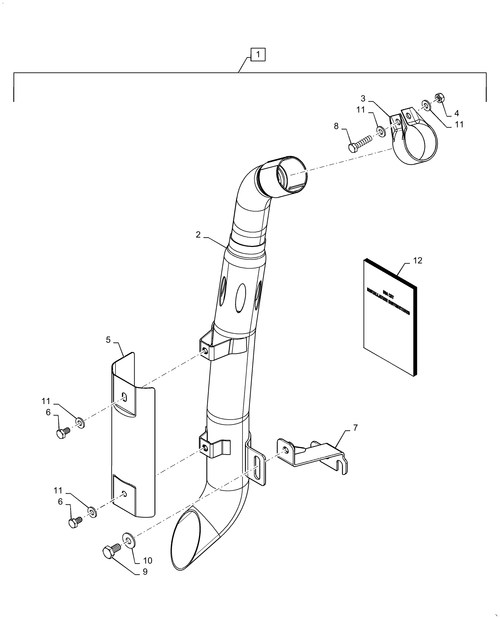 Workmaster 60 - DIA KIT, DOWNSWEPT EXHAUST