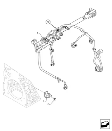 Workmaster 60-55.015.AB[03] - ENGINE, WIRE HARNESS