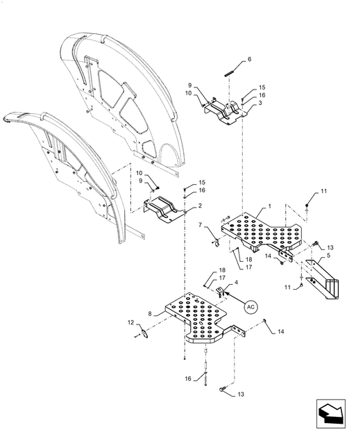 Workmaster 60 - FOOT BOARD - FENDERS