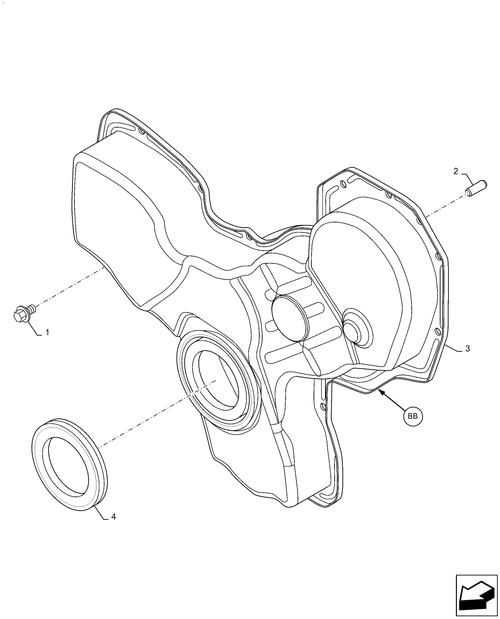 Workmaster 70-10.102.BC[01] - VAR - 338176081, 338176082, 338177082, 338177084, COVER, ENGINE, CRANKSHAFT ; (Var) 338176081, 338176082, 338177082, 338177084