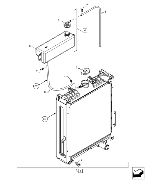 Workmaster 70-10.400.BE[01] - VAR - ?338176083, 348296081, 338177083, RADIATOR, ASSY ; (Var) 338176083, 338177083, 348296081