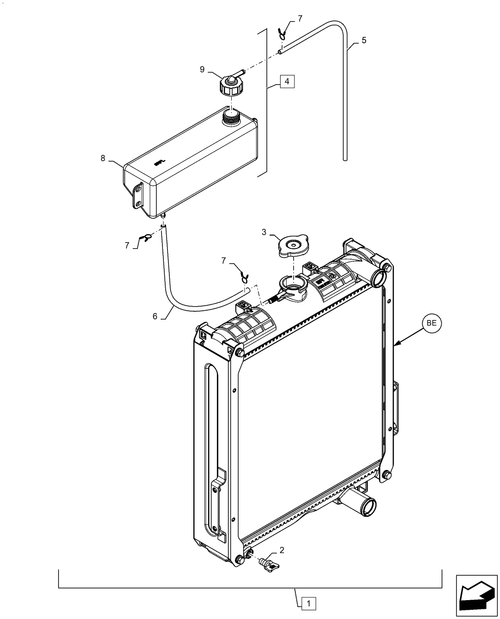 Workmaster 70-10.400.BF[01] - VAR - 338176083, 348296081, RADIATOR, ASSY ; (Var) 338176083, 348296081