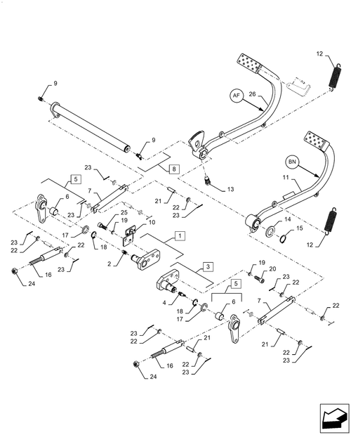 Workmaster 70-33.202.BN[01] - VAR - 337906081, 337906082, BRAKE, PEDAL, LINKAGE ; (Var) 337906081, 337906082