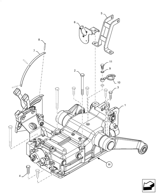 Workmaster 70-35.100.AP[01] - VAR - 392324081, HYDRAULIC LIFT, ASSY, GROUP, 500CC WITH FCV AND RVO ; (Var) 392324081