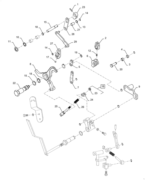 Workmaster 70-35.100.AP[38] - VAR - 344996081, HYDRAULIC LIFT, ASSY, GROUP, INTERNAL, LEVER, 550CC WITH S1 AND TANK PORT ; (Var) 344996081