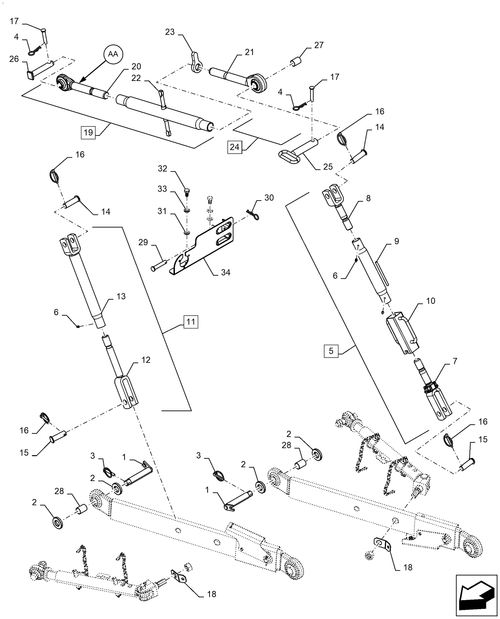 Workmaster 70-37.120.AX[08] - VAR - 337985081, 3 POINT, LINKAGE ; (Var) 337985081