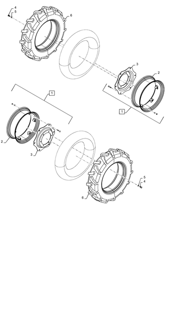 Workmaster 70-44.511.AE[12] - WHEELS,  TYRE ASSY
