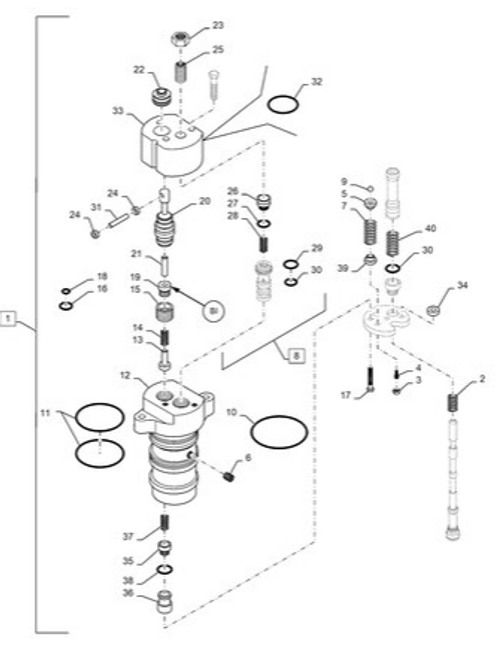 Workmaster 70-35.100.AB[11] - CONTROL VALVE ASSY, HYDRAULIC - POWER LIFT, 1100 KG - MODEL YEAR 2017