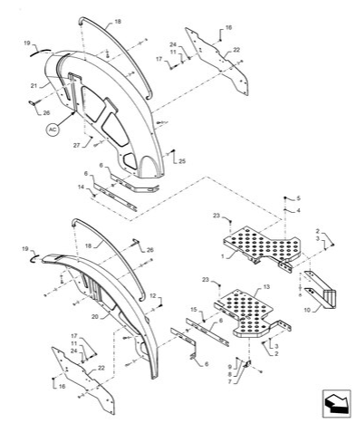 Workmaster 70-90.116.AC[08.] - FOOT BOARD, ASSY, LH, RH