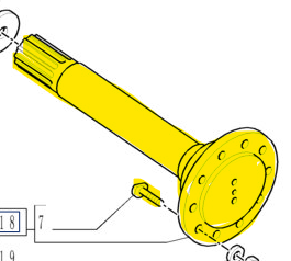 87307106 WHEEL SHAFT