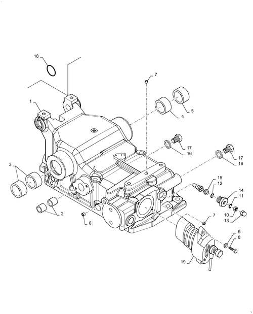 Workmaster 75 (10-16)-35.100.AP[43] - HYD LIFT ASSY GROUP 550CC WITH S1 AND TANK PORT, HOUSING ASSY