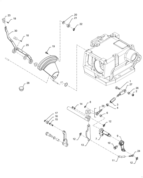 Workmaster 75 (10-16)-35.100.AR[04] - VAR - 390000085 - HYDRAULIC LIFT INTERNAL LINKAGE DRAFT CONTROL