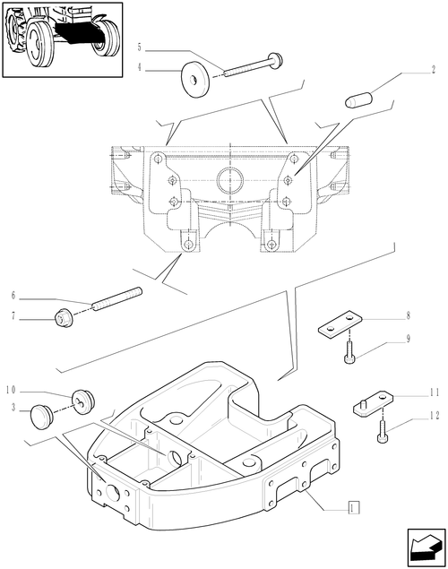 TM120-1.21.1/12[01] - (VAR.521) CLASS 4 4WD FRONT AXLE SUPERSTEER WITH ''TERRALOCK'' - SUPPORT
