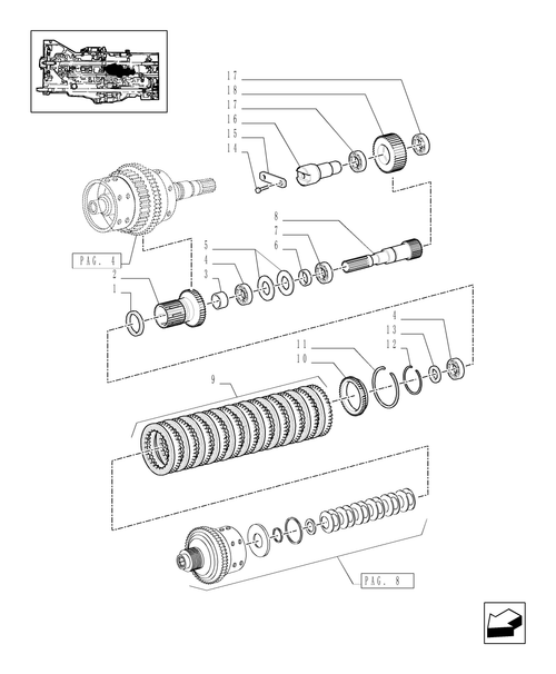 TM120-1.32.1/03[07] - (VAR.281) FULL POWER-SHIFT TRANS. 18X6 (40 KPH-4WD) AND 17X6 (30 KPH) - CENTRAL REDUCTION GEARS